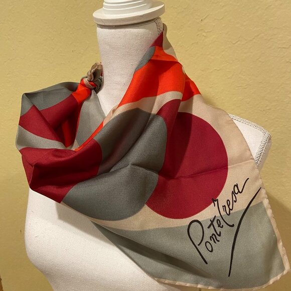 Accessories - Vintage grey /red  Ponterresa scarf